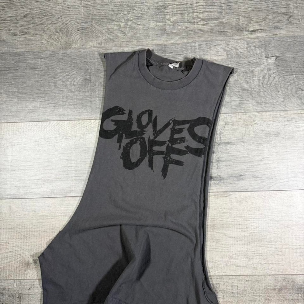 Vintage 2000s metal hardcore rock cutoff tank top t shirt Size L‎